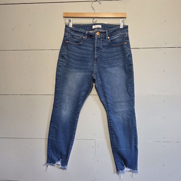 LOFT Denim - LOFT Skinny Slim High Rise Blue Medium Wash Distressed 5-Pocket Denim Women 29P